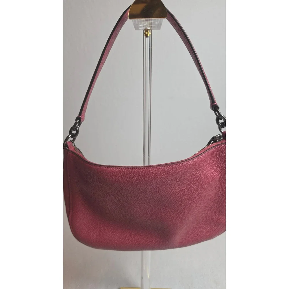 Coach Chaise Crossbody Bag Pink Pebbled Leather Gunmetal Hardware 56819 EUC